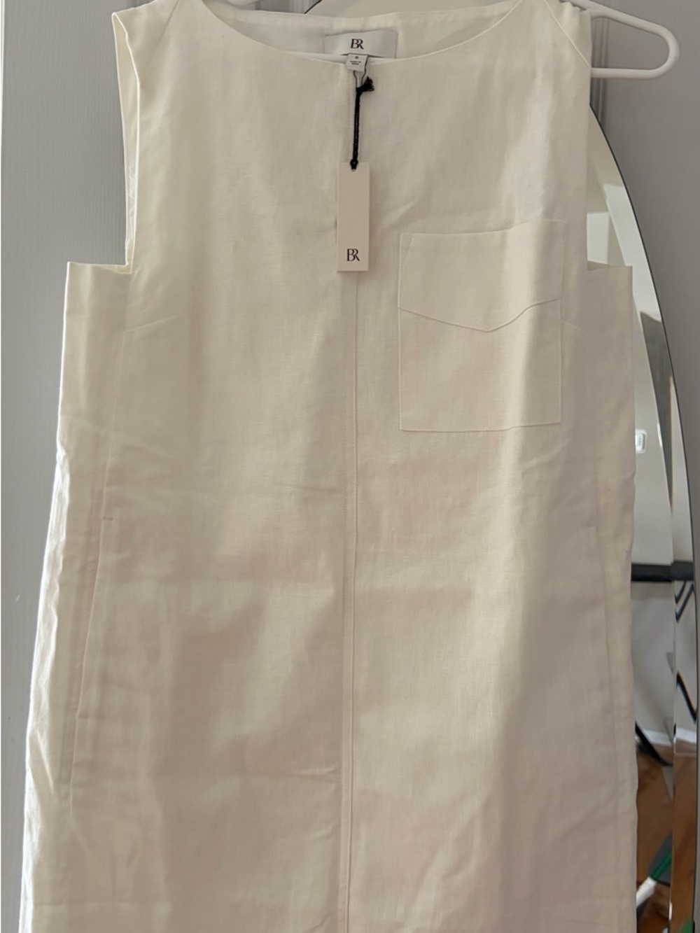 Banana Republic Off-White Sleeveless Mini Dress